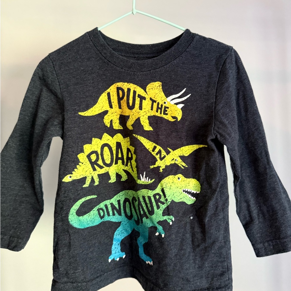 Garanimals Black Long Sleeve Dinosaur Tee